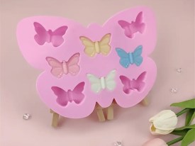 Molde silicona mariposa con 8 maripositas